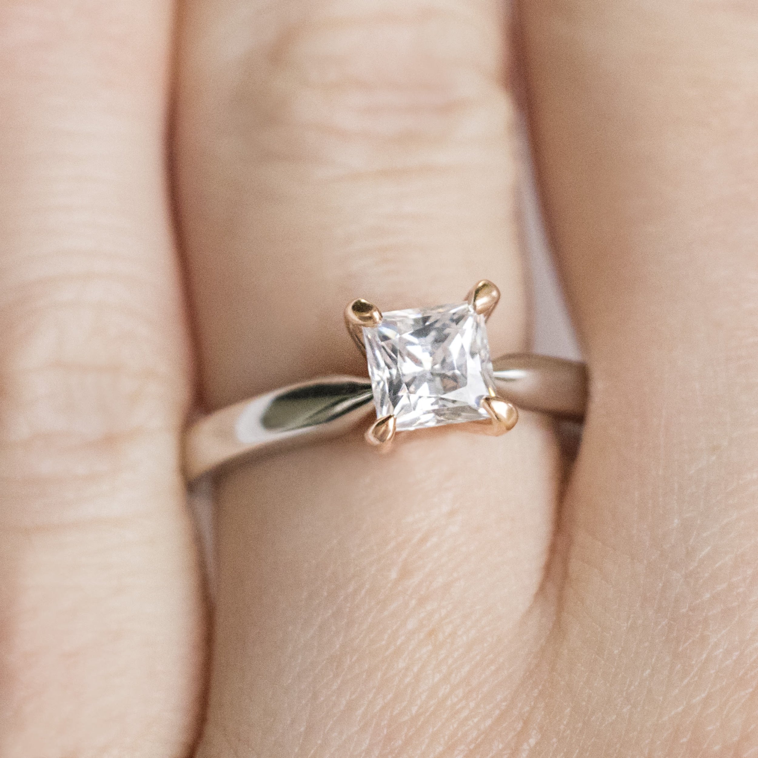 Classic Princess Cut Solitaire Engagement Ring