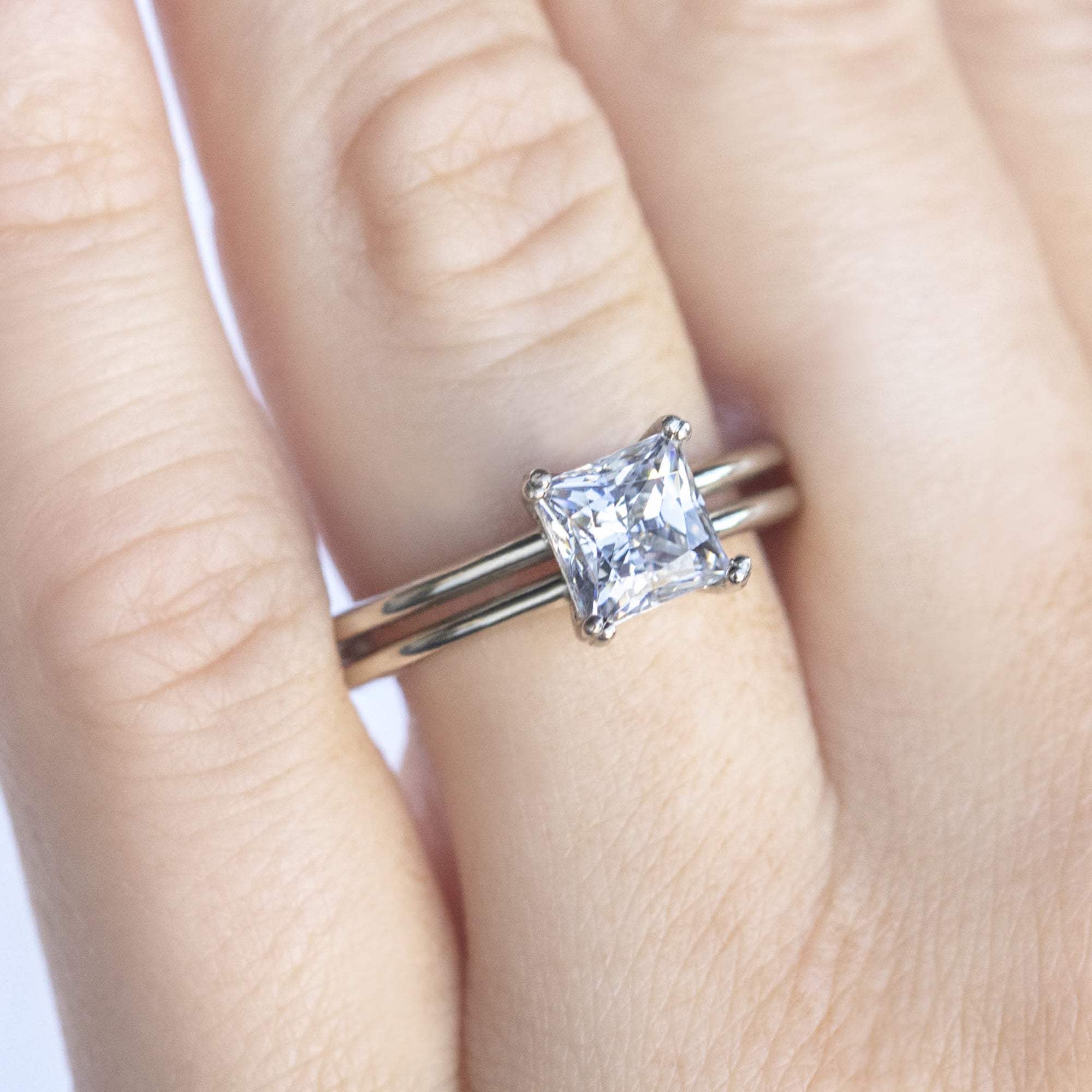 Prong Set Princess Cut Solitaire Promise Ring