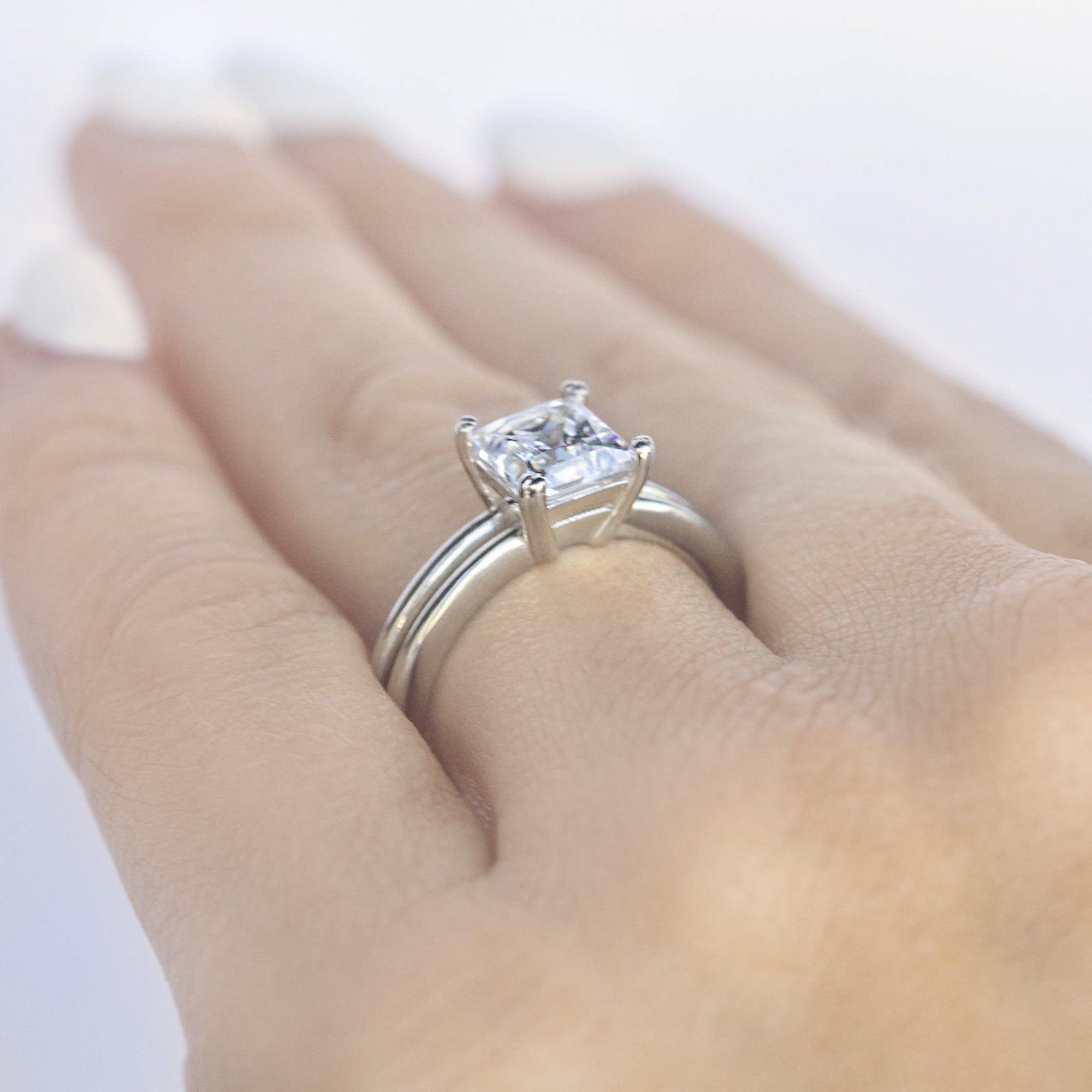 Prong Set Princess Cut Solitaire Promise Ring