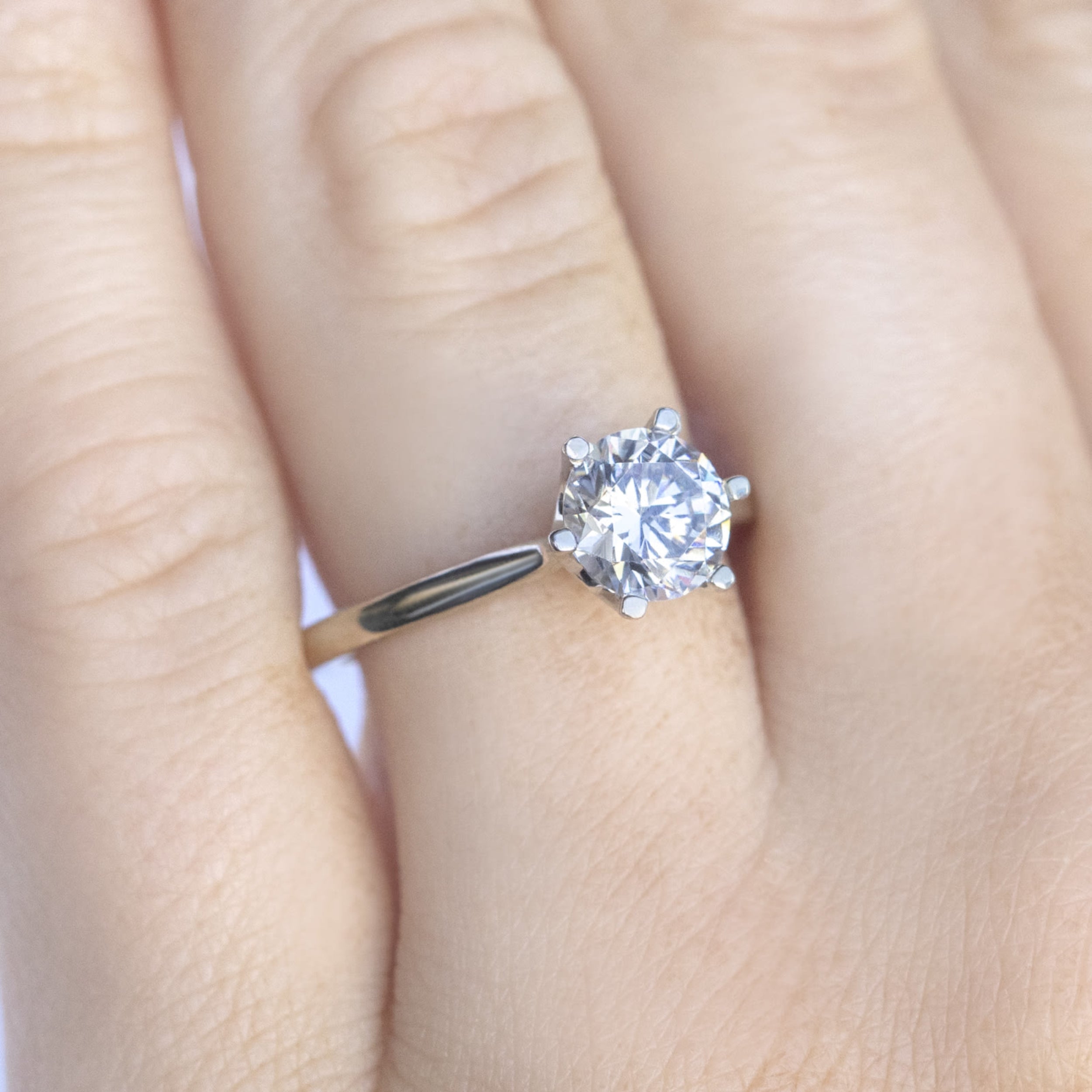 Round Cut Classic Solitaire Engagement Ring