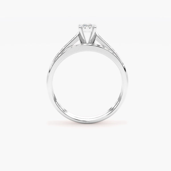 Round Cut Moissanite Channel Set Wedding Ring Set