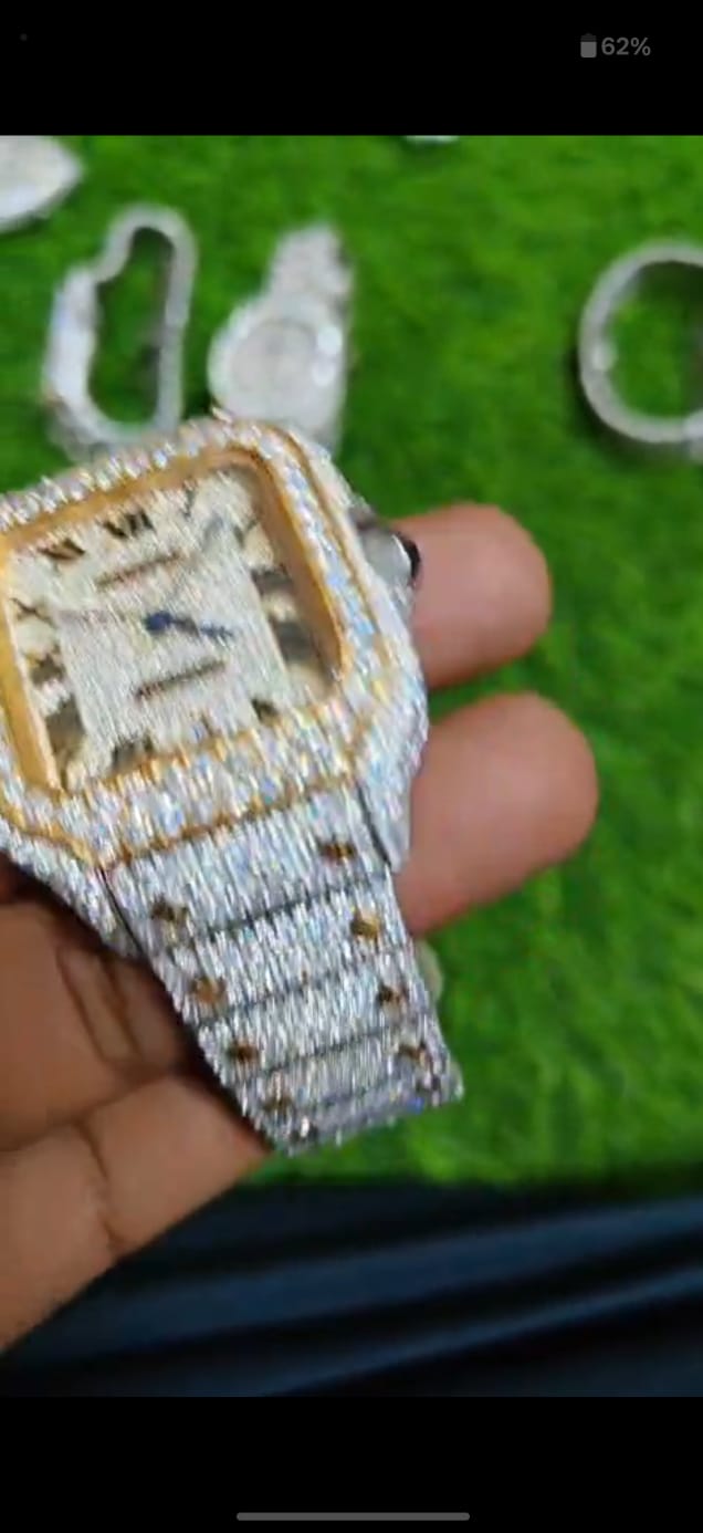 4 Moissanite Watch For Custom Order  (3 Cartier and 1 Ap)