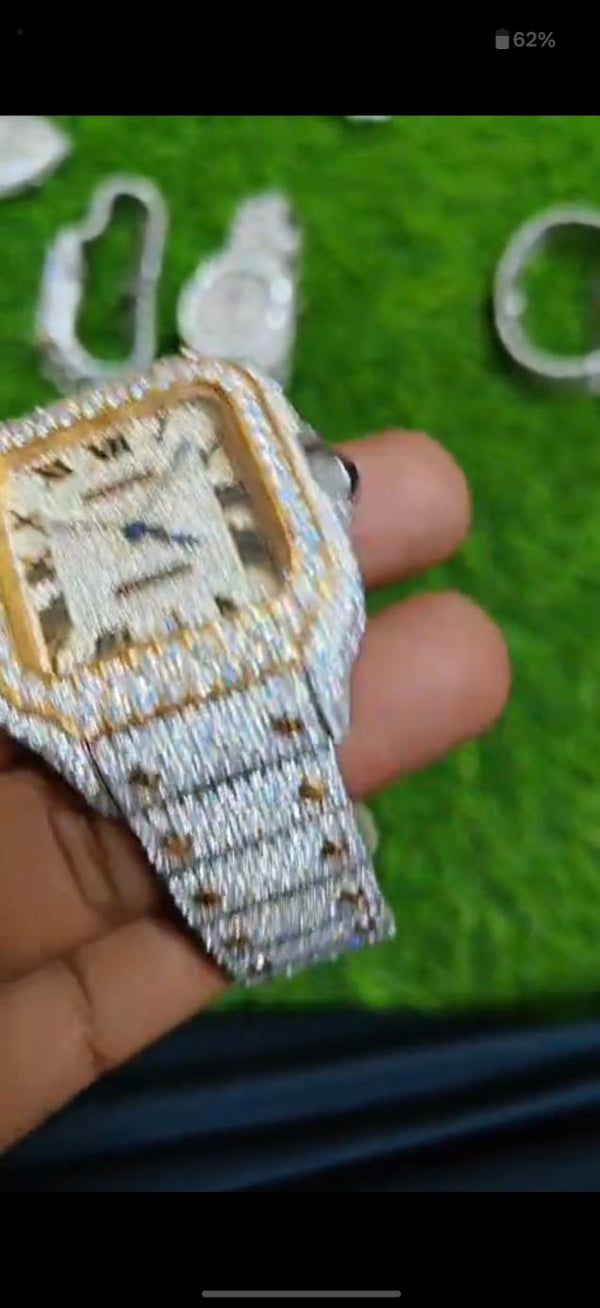 4 Moissanite Watch For Custom Order  (3 Cartier and 1 Ap)