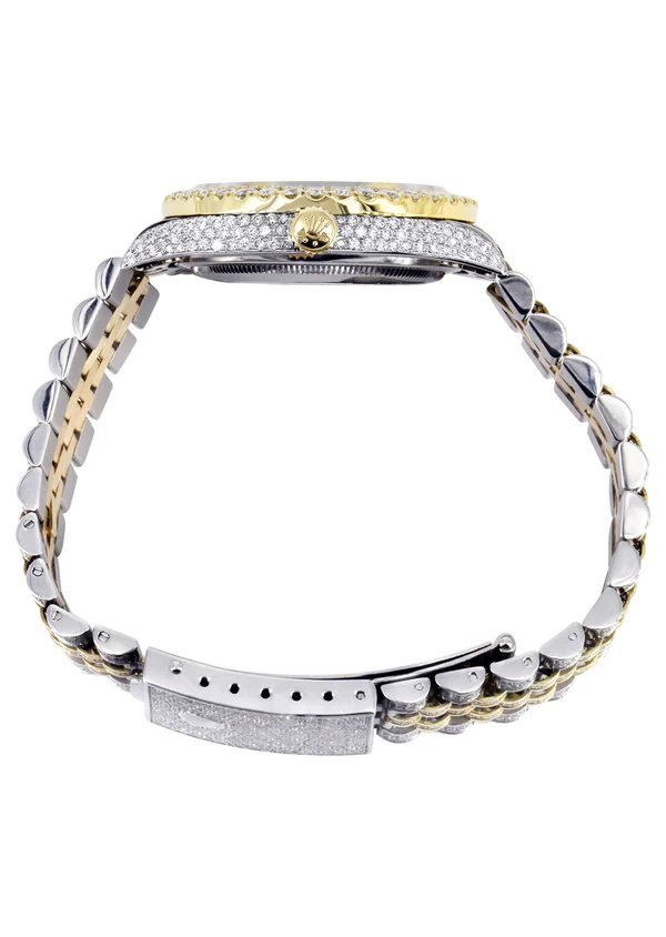 36MM Hip Hop Luxury Men's Custom Stainless Steel Watch, Moissanite Watch Gift For Men's