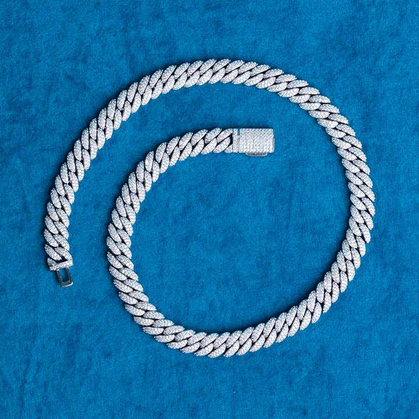 Iced Out Moissanite Diamond Customized Cuban Chain Hip Hop Jewelry