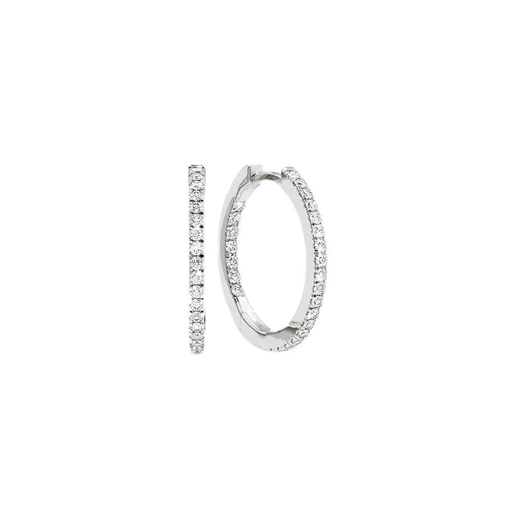 Brilliant Moissanite Hoop Earrings Elegant Design