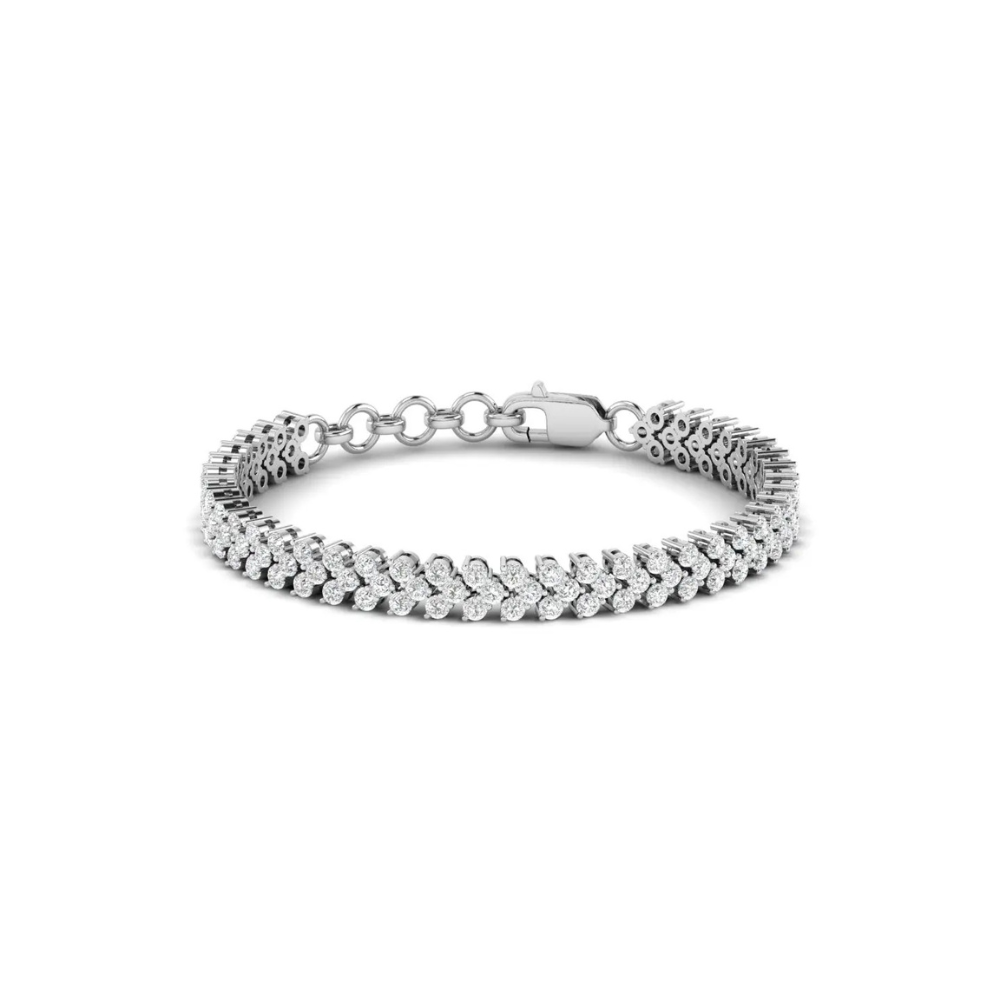 Moissanite Round Cut Adjustable Bracelet For Women