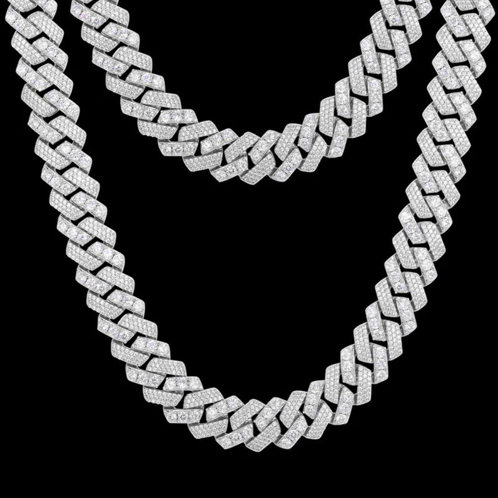 Lab Grown Diamond Round Cut Cuban Link Hip Hop Chain