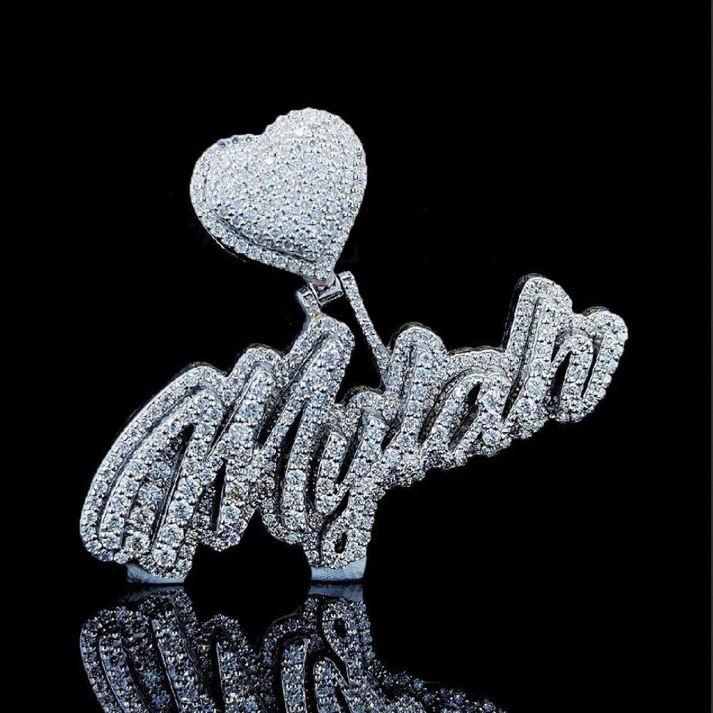 Iced Out Moissanite Diamond Mylah Heart Hip Hop Pendant