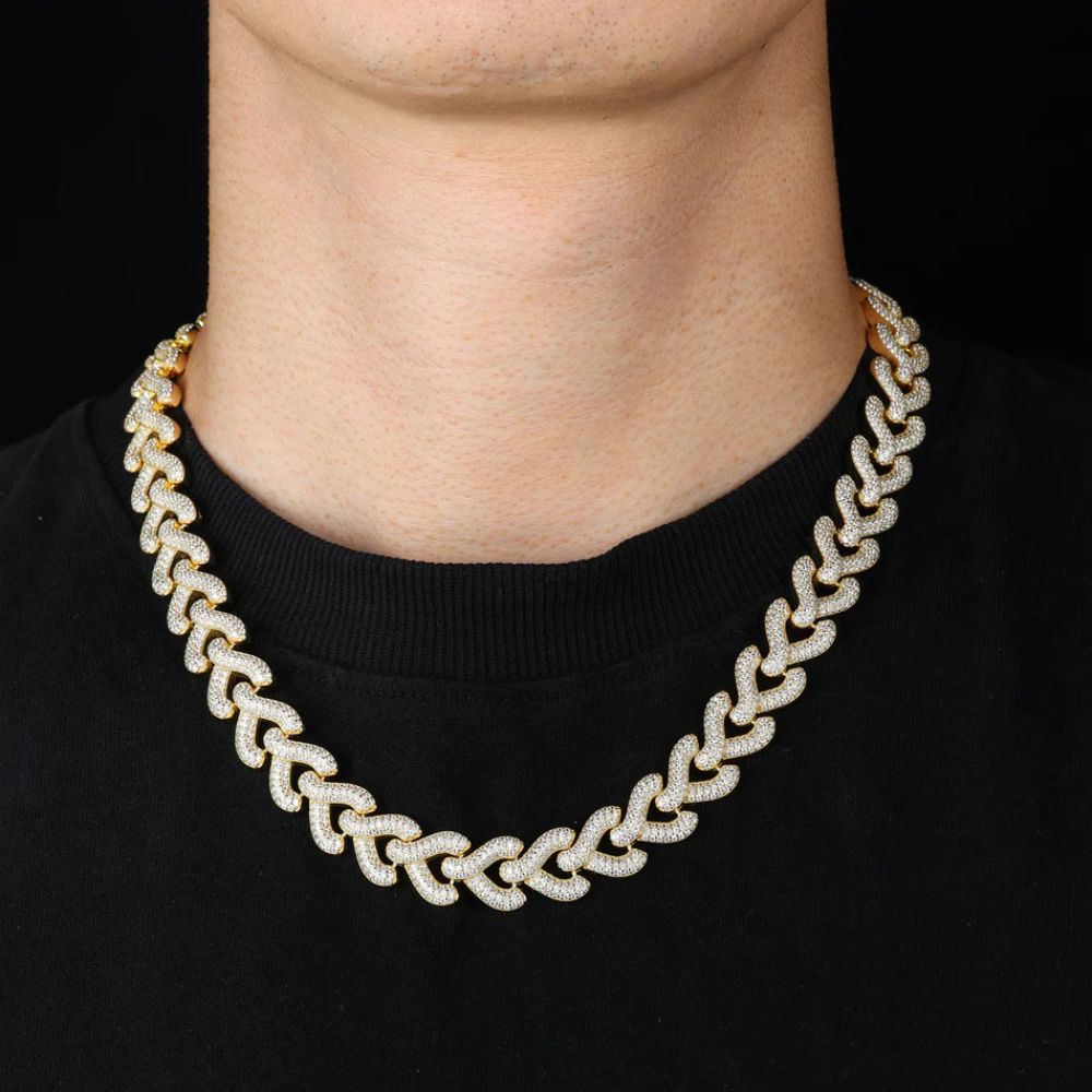 Round Cut Lab Grown Diamond Iced Out Hip Hop Chain For Men