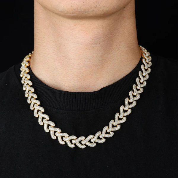Round Cut Lab Grown Diamond Iced Out Hip Hop Chain For Men