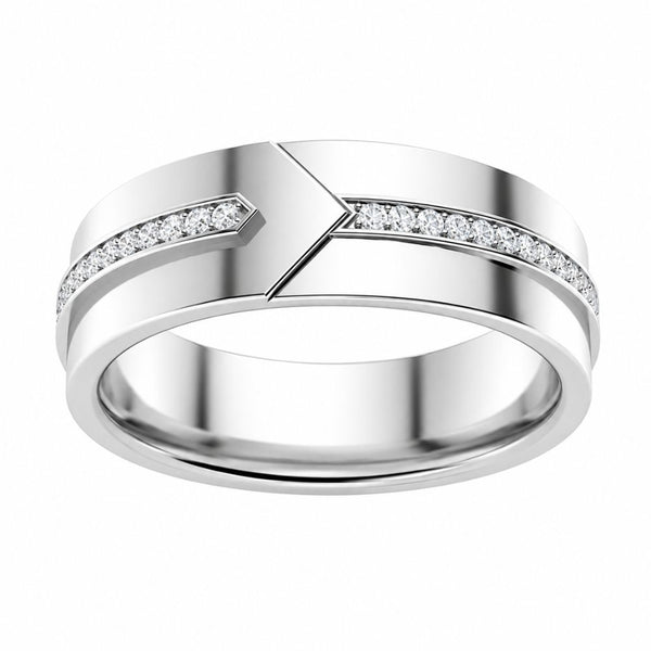Lab Grown Diamond Round Cut Pave Set Wedding Band