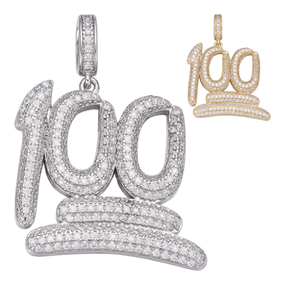 100 Emoji Iced Out Moissanite Customized Hip Hop Pendant