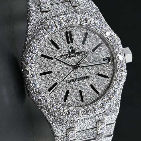 Stainless Steel AP Luxury Hip Hop Diamond Watch Gift for Him