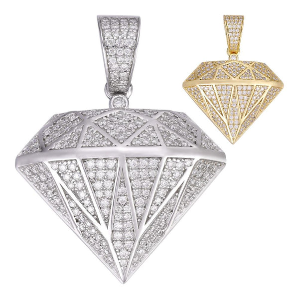 Moissanite Iced Out Diamond Shape Hip Hop Pendant For Men's
