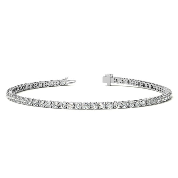 Round Cut Moissanite Bracelet For Anniversary Gift