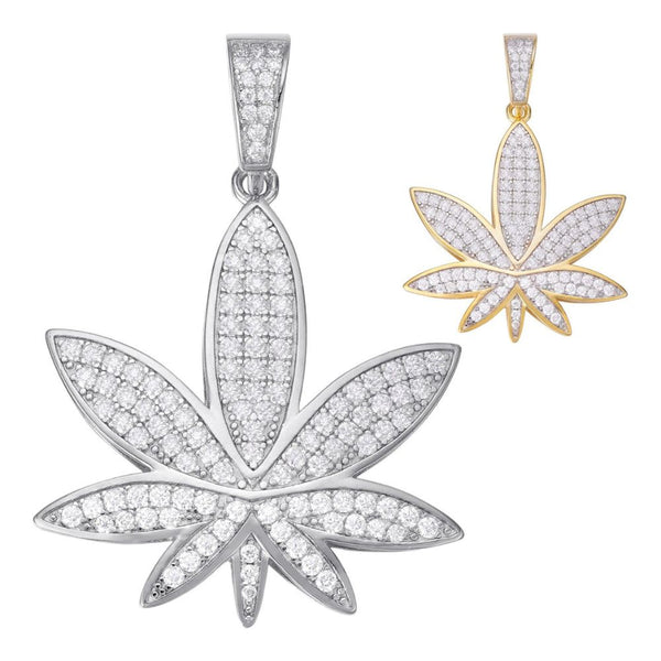 Maple Leaf Iced Out Moissanite Diamond Hip Hop Pendant