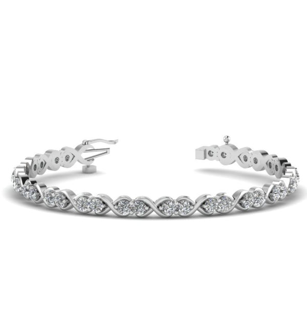 Round Cut Moissanite Classic Women's Bracelet