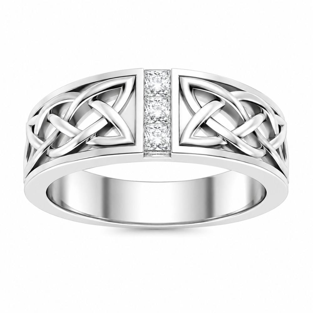 Princess Cut Channel Set Lab Grown Diamond Wedding Band