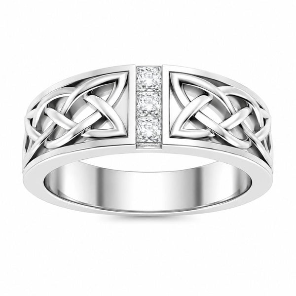 Princess Cut Channel Set Lab Grown Diamond Wedding Band