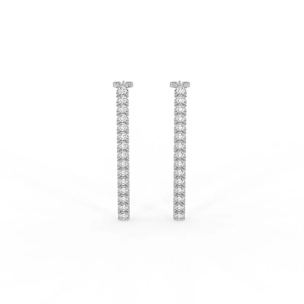 VVS1 Moissanite Round Cut Drop Dangle Earring Gift For Her