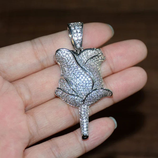 Lab Grown Diamond Round Cut hip Hop Pendant For Men