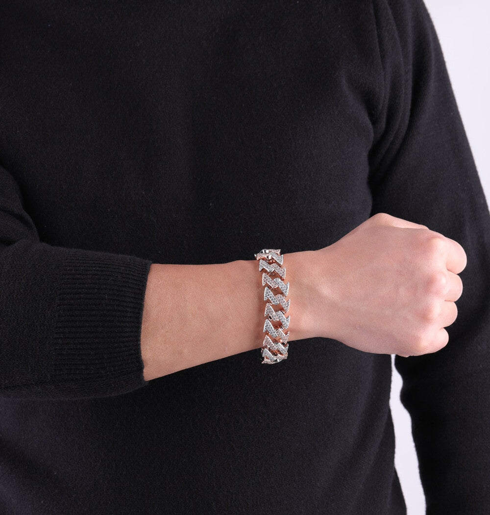 Round Cut Moissanite Diamond Hip Hop Bracelet
