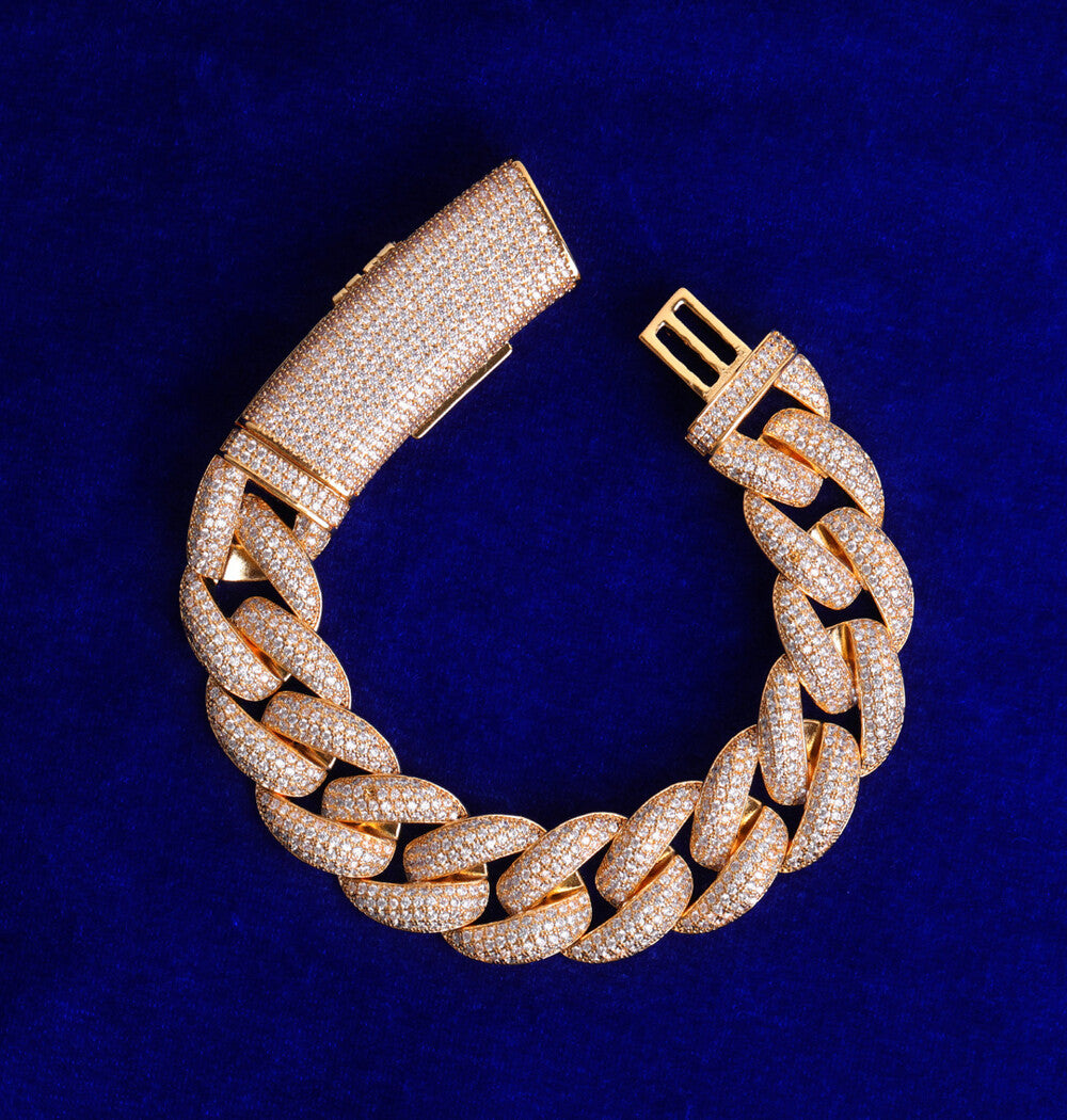 Luxury Link Cuban Moissanite Hip Hop Bracelet