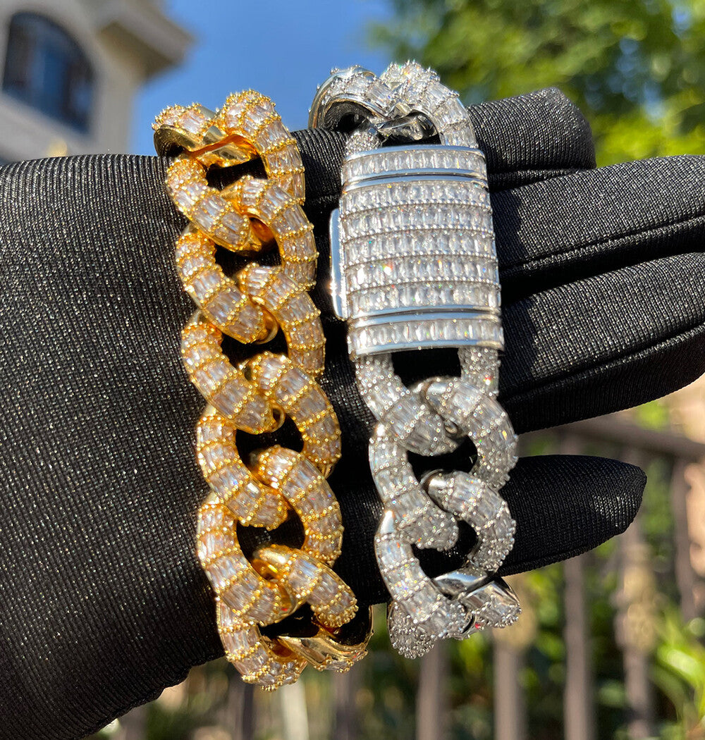 Iced Out Moissanite Classic Bracelet For Men's