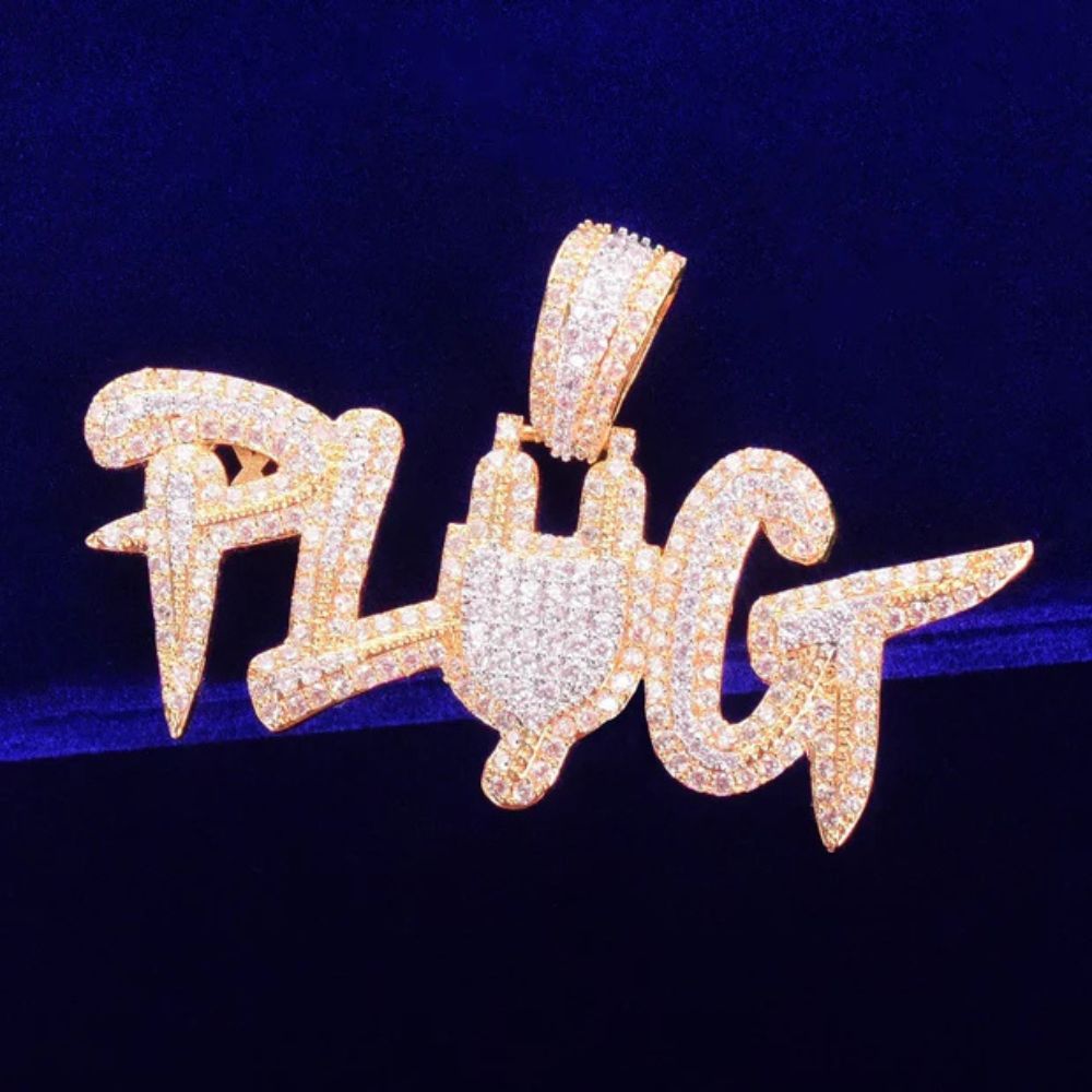 Flooded Iced Out Round Cut Lab Grown Diamond Pendant