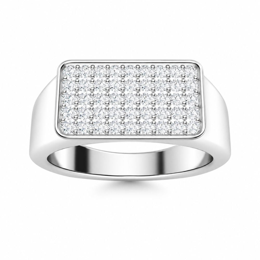 Round Cut Pave Set Lab Grown Diamond Engagement Ring