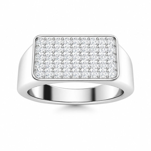 Round Cut Pave Set Lab Grown Diamond Engagement Ring