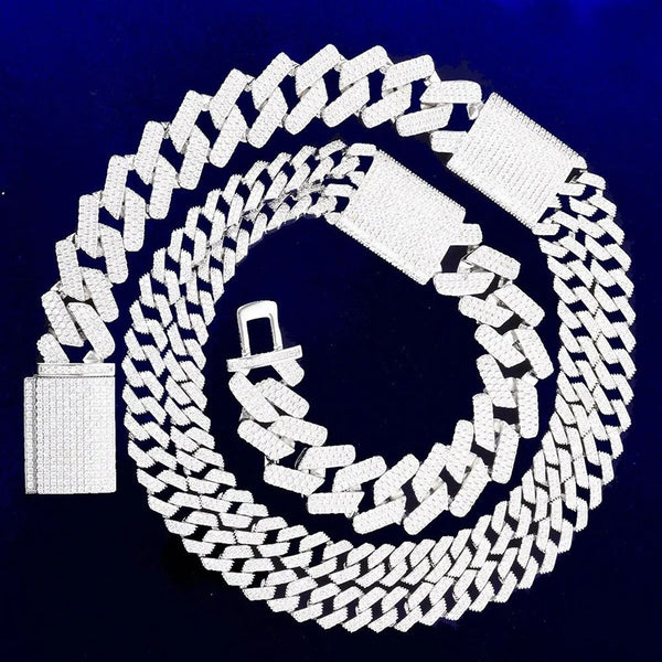 Lab Grown Diamond Round Cut Iced Out Chain For Men