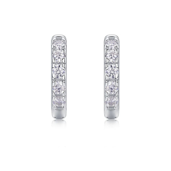 VVS1 Moissanite Round Cut Hoop Earrings For Her