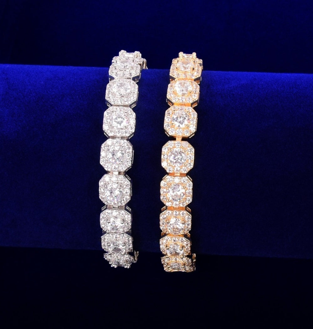 Round Cut Moissanite Classic Hip Hop Bracelet