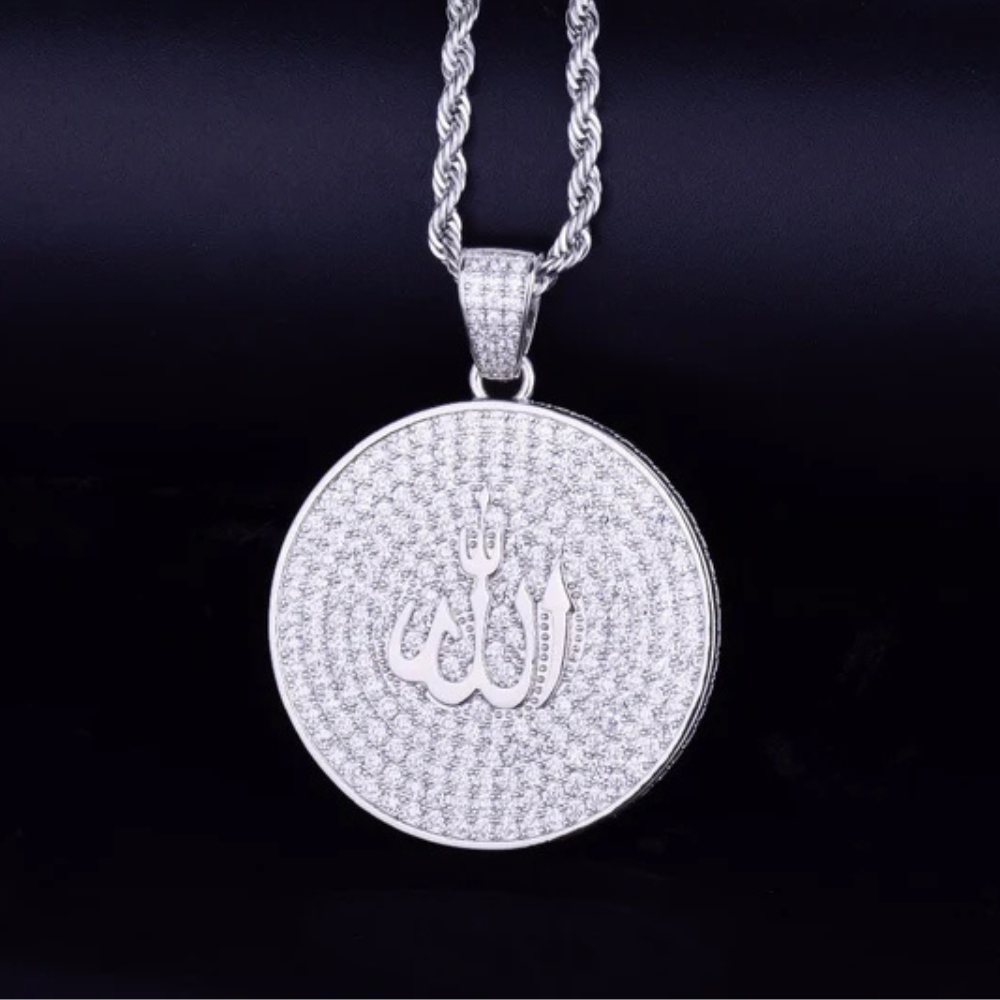 Round Cut Lab Grown Diamond Spiritual Hip Hop Pendant