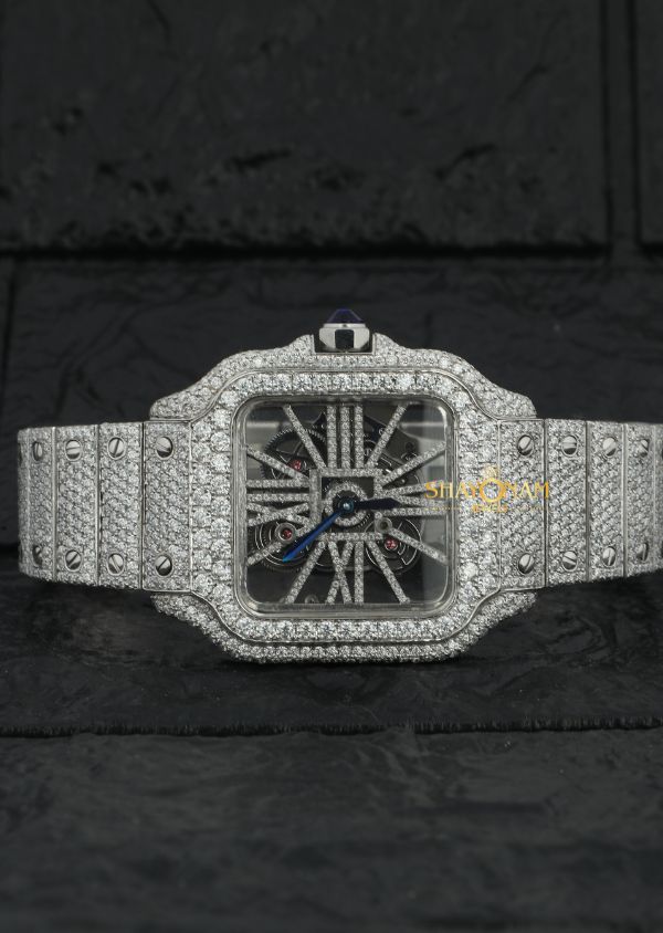 Full White Iced Out Moissanite Diamond Luxury Watch