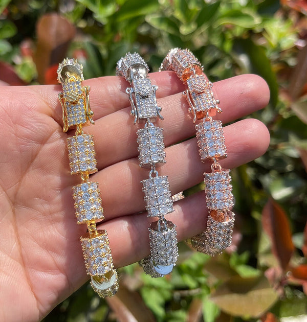 VVS1 Moissanite Iced Out Cuban Link  Bracelet