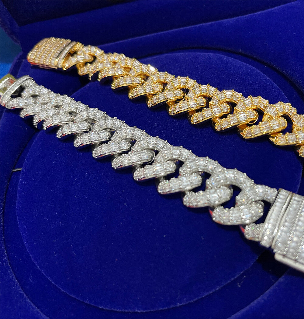 Iced Out Moissanite Classic Bracelet For Men's