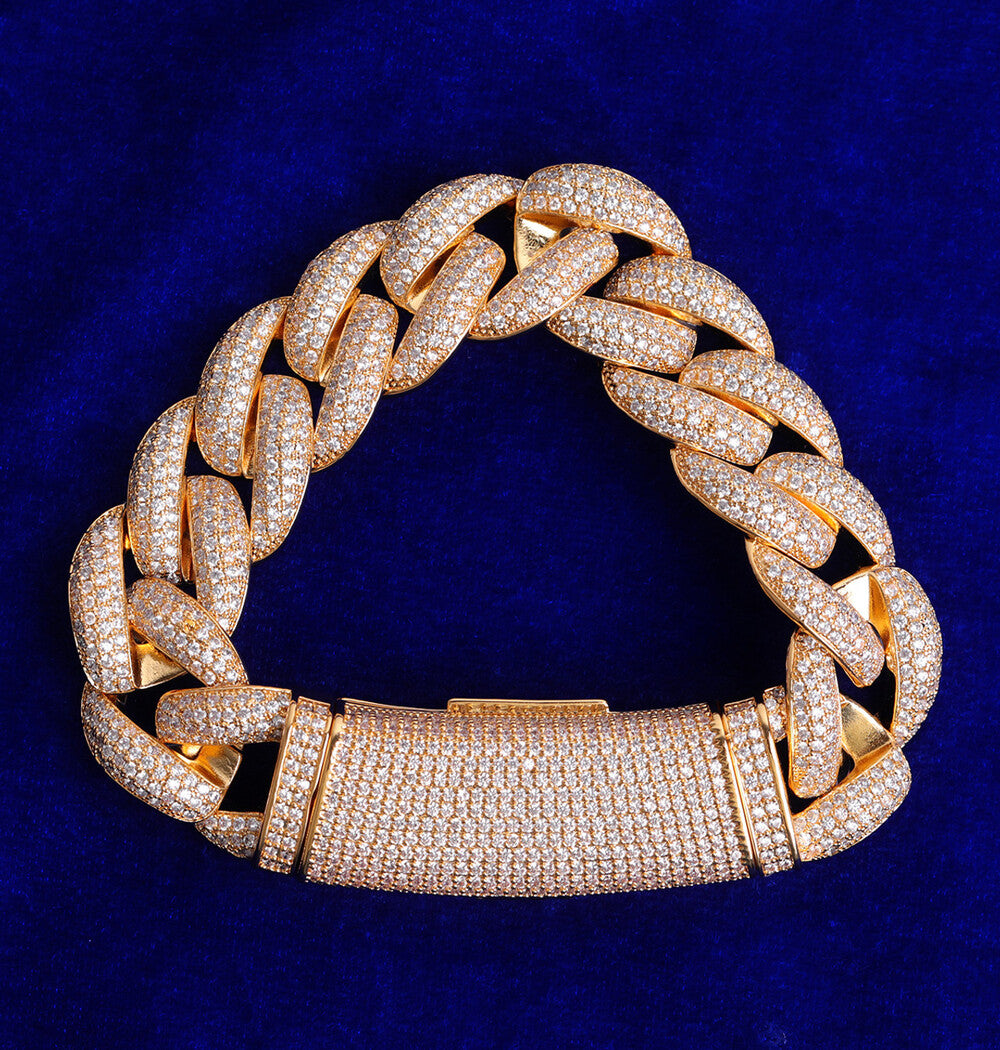 Luxury Link Cuban Moissanite Hip Hop Bracelet