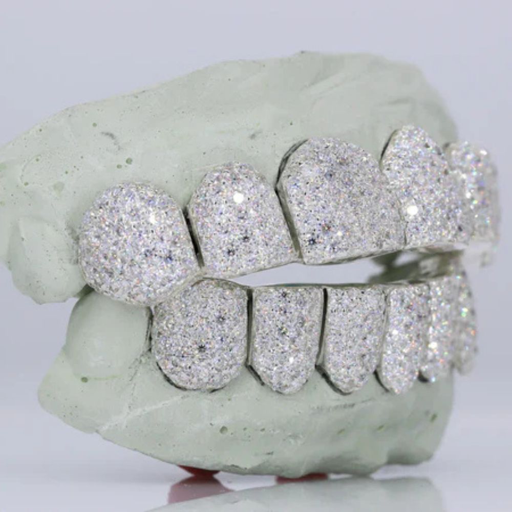 Moissanite 6 On 6 Iced Out Hip Hop Grillz