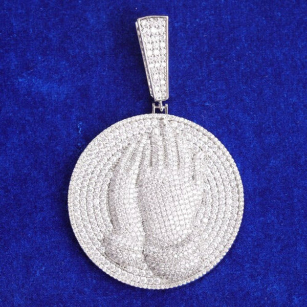 Round Cut Lab Grown Diamond Iced Out Hip Hop Pendant