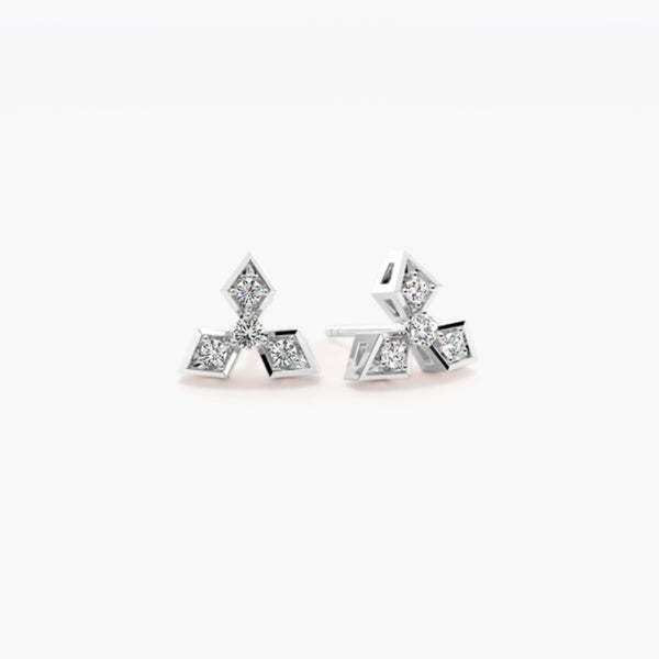 Round Cut Moissanite Women Stud Earring