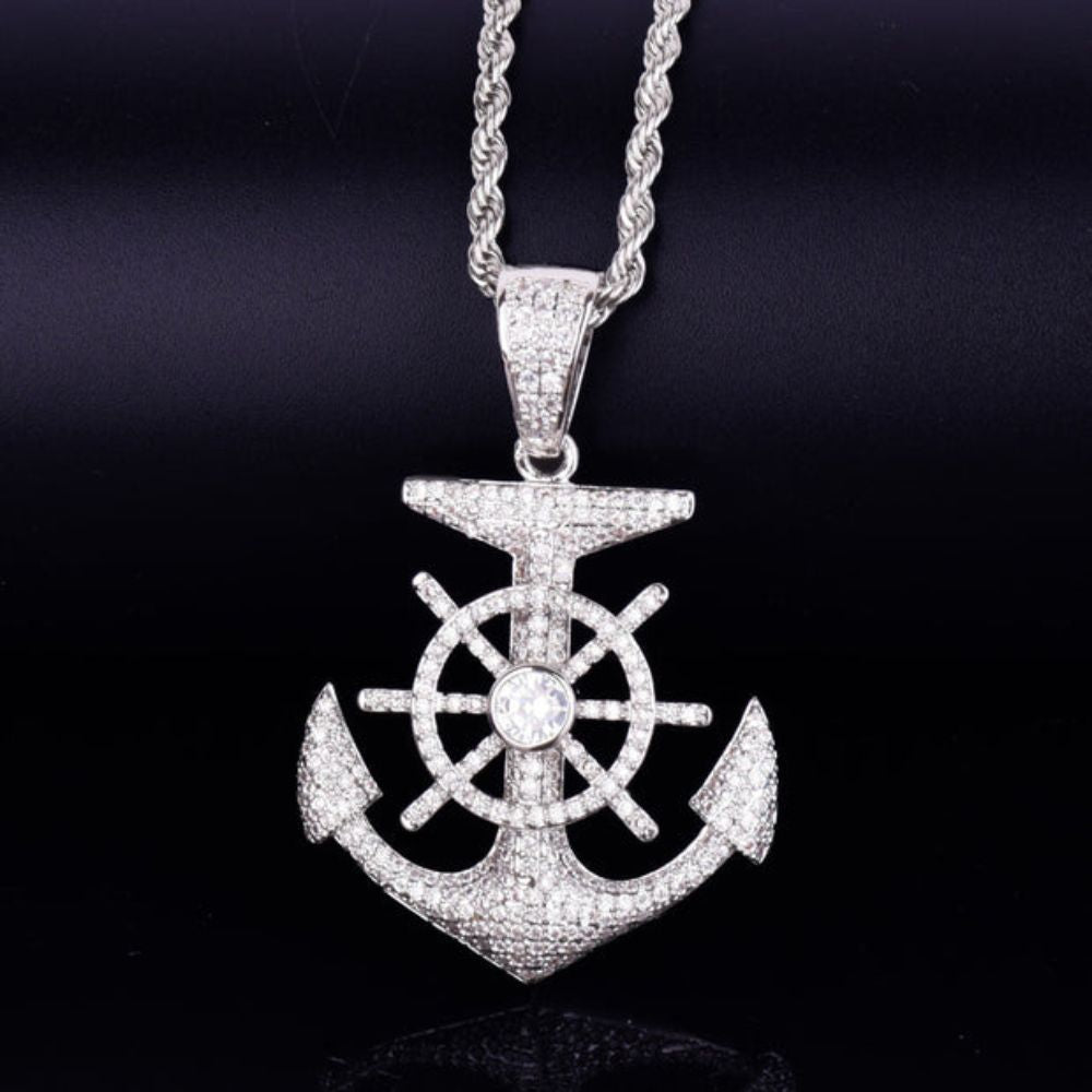 lab Grown Diamond Round Cut Iced Out Hip Hop Pendant