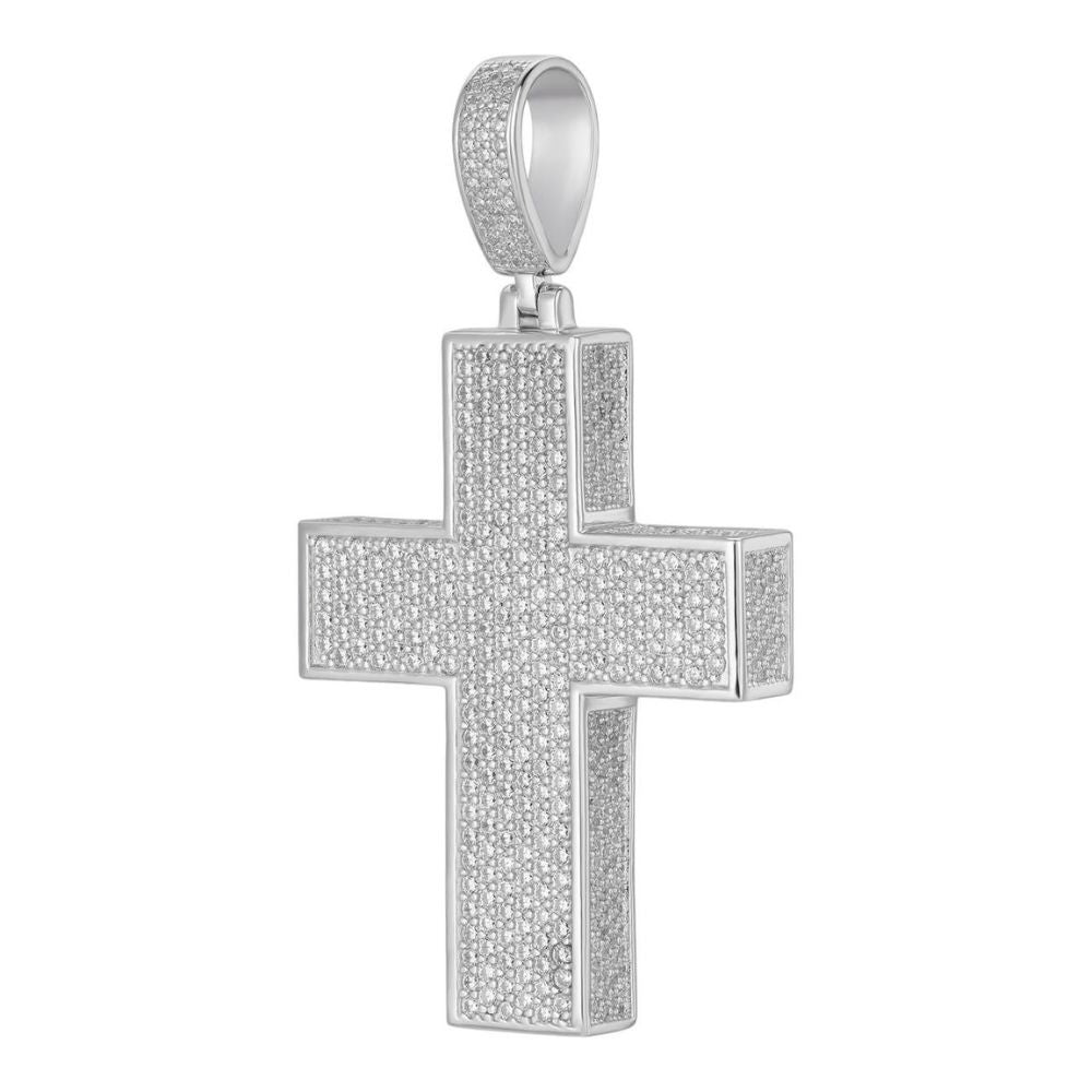 Iced Out Moissanite Diamond Cross Hip Hop Pendant For Men's