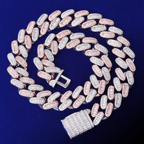 Baguette Cut Lab Grown Diamond Men's Cuban Link Chain