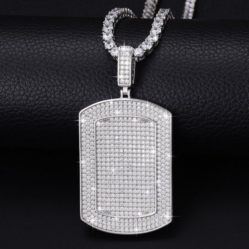 Round Cut Lab Grown Diamond Iced Out Hip Hop Pendant For Men