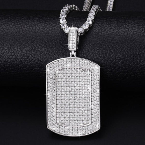 Round Cut Lab Grown Diamond Iced Out Hip Hop Pendant For Men