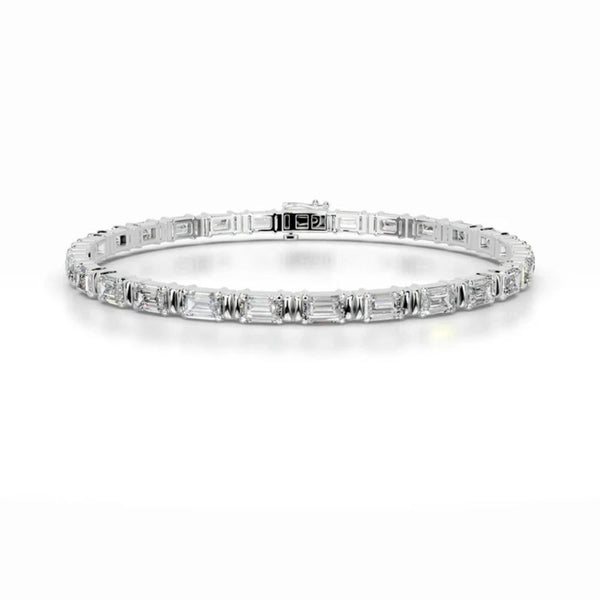Emerald Cut VVS1 Moissanite Tennis Bracelet For Women's