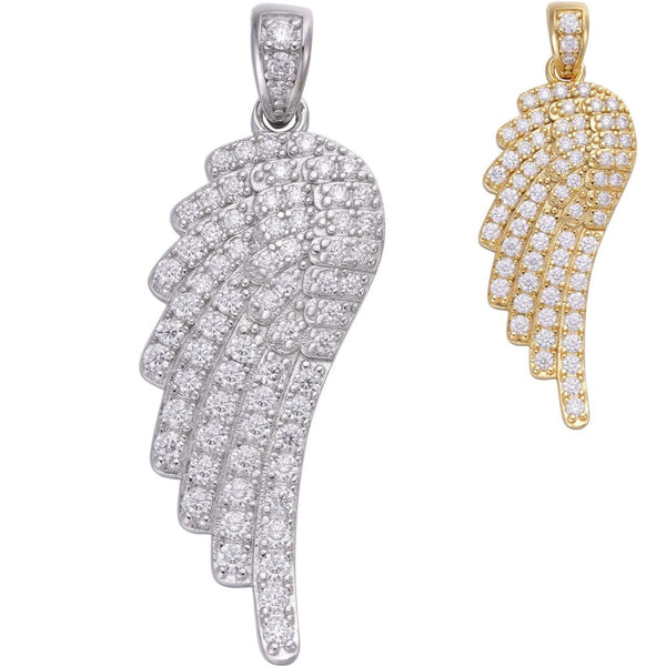 Moissanite Diamond Angel Wing Iced Out Hip Hop Pendant